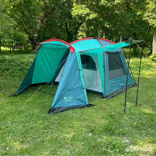 Кемпинговая палатка с большим тамбуром и навесом