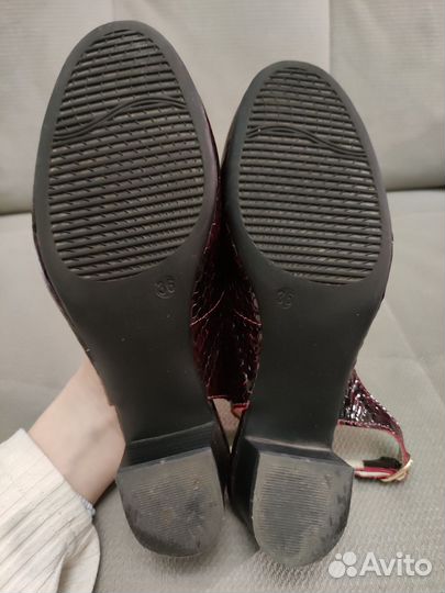 Туфли-босоножки 36р. (Вишнёвые)
