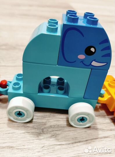 Lego duplo поезд животные