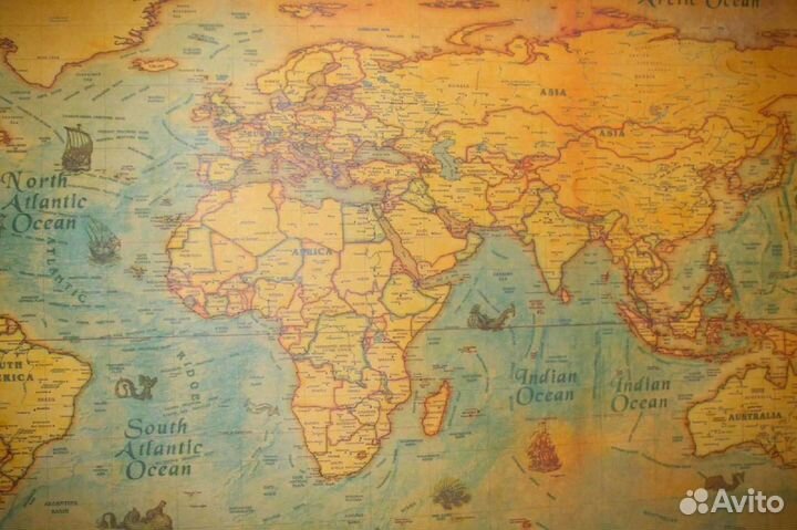 Карта мира на стену