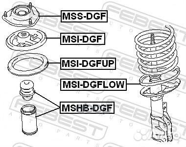 Проставка пружины верхняя febest msidgf Febest