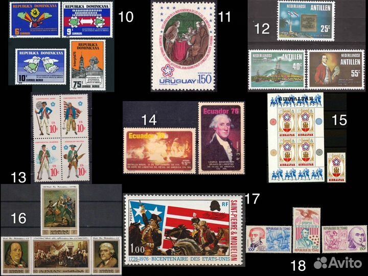 Марки 200-летие США корабли космос спорт