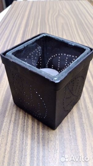 Подсвечник стекло. Свеча