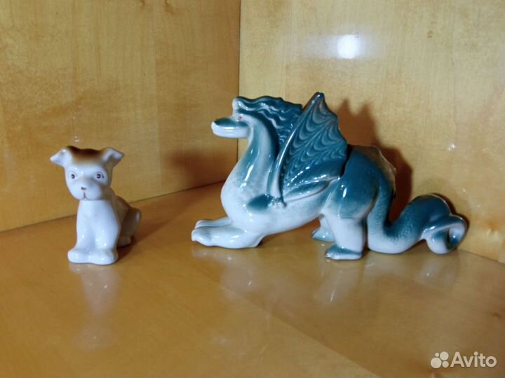 Статуэтки Щенок и Дракон из 1970/80-х Полонное