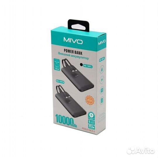 Внешний аккумулятор Mivo MB-108TL 10000mAh
