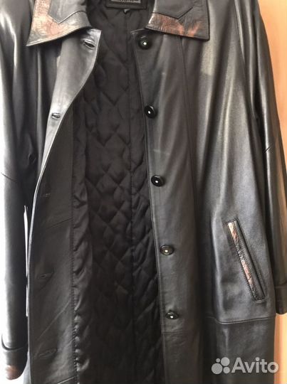Кожаное пальто