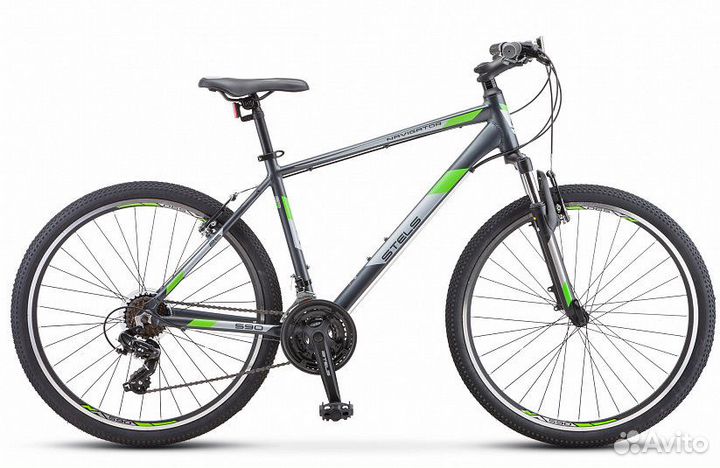 Stels navigator 590 V K010 серый/салатовый