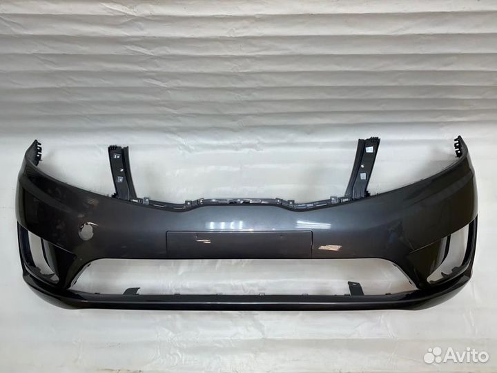 Киа Рио бампер передний в цвет кузова серый SAE