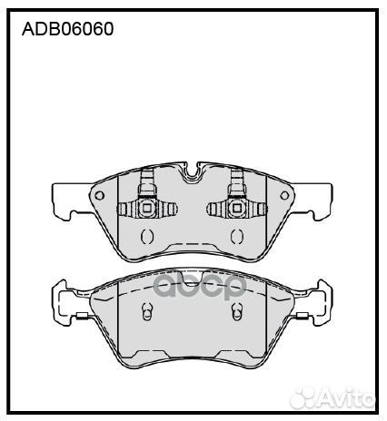 Колодки тормозные дисковые перед ADB06060 A