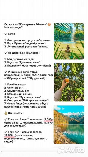 Экскурсии в Абхазию