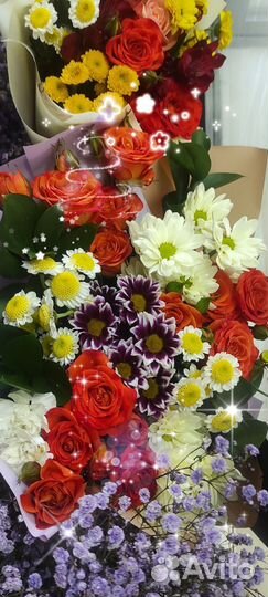 Живые цветы, букеты, с доставкой