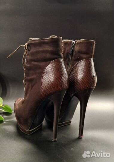 Ботинки зимние женские на высоком каблуке 36 разме