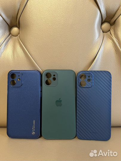 Противоударный чехол «под карбон» на iPhone 12