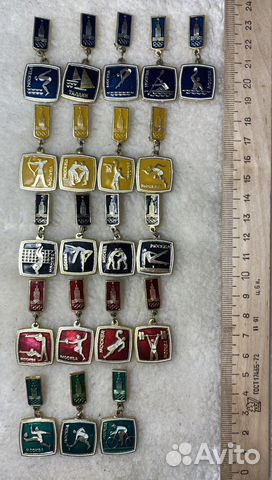 Редкие значки Олимпиада-80,оригиналы