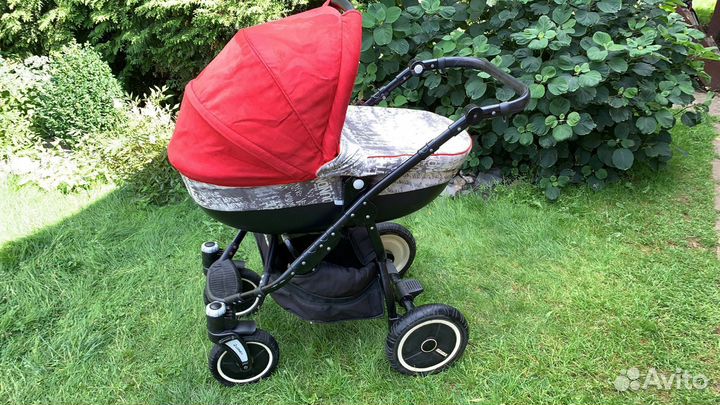 Коляска lonex speedy v красный велюр