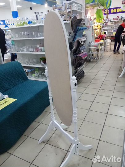 Зеркало напольное в полный рост белое новое