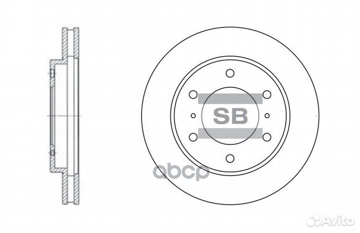 Диск тормозной, передний SD4306 Sangsin brake