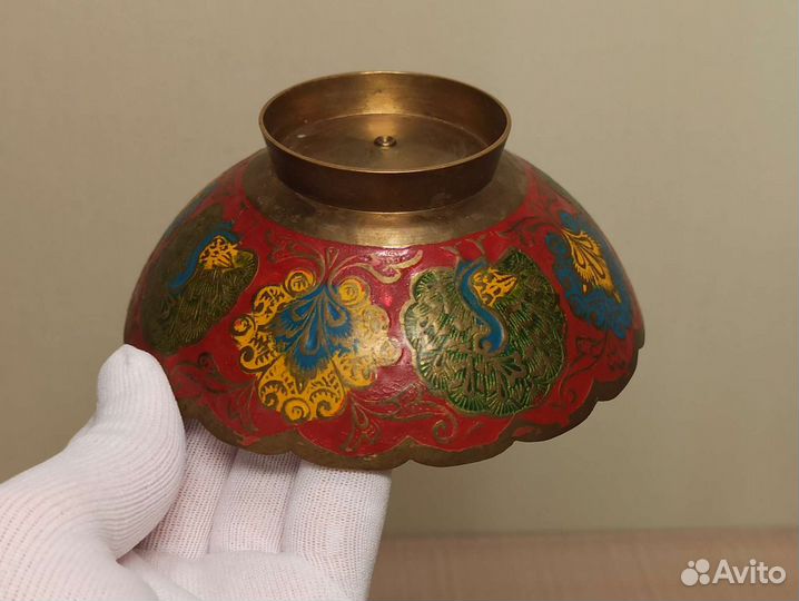 Индийская Ваза Сахарница Латунная Латунь Индия 90е