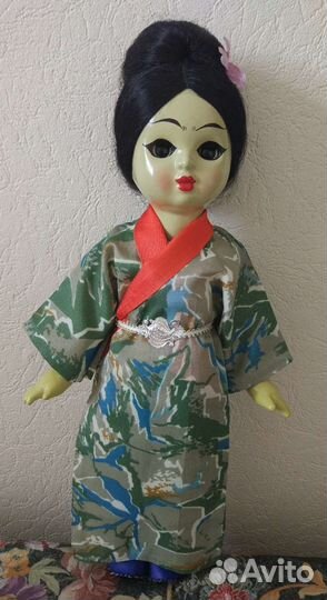 Редкая кукла Японка, пресс-опилки, СССР