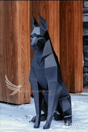 Металлическая скульптура. Доберман