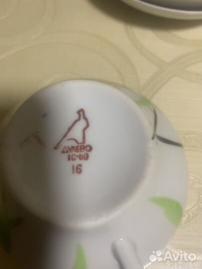 Неполные чайные сервизы Дулево, Вербилки Рига