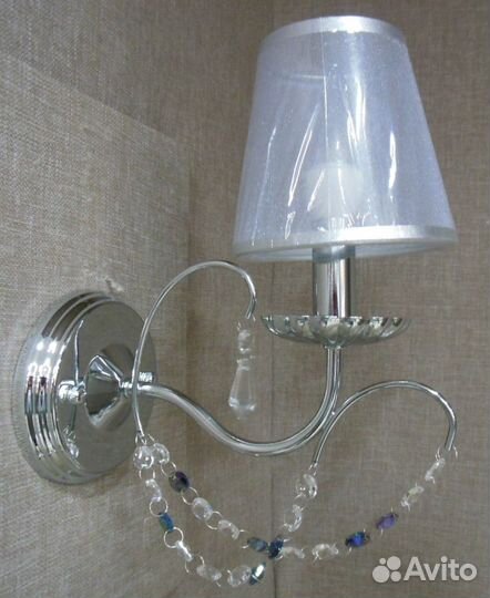 Люстра Бра Хрусталь - 10069/1 хром/прозрачный