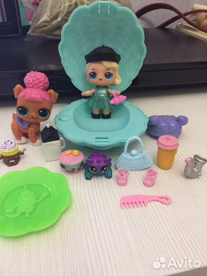 Киндер набор девочка с ракушкой и собакой Обмен