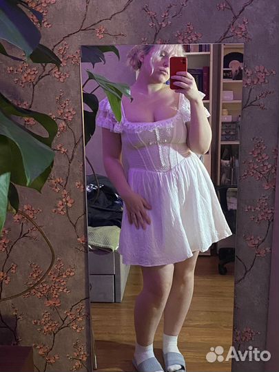 Платье летнее белое (в стиле готики )