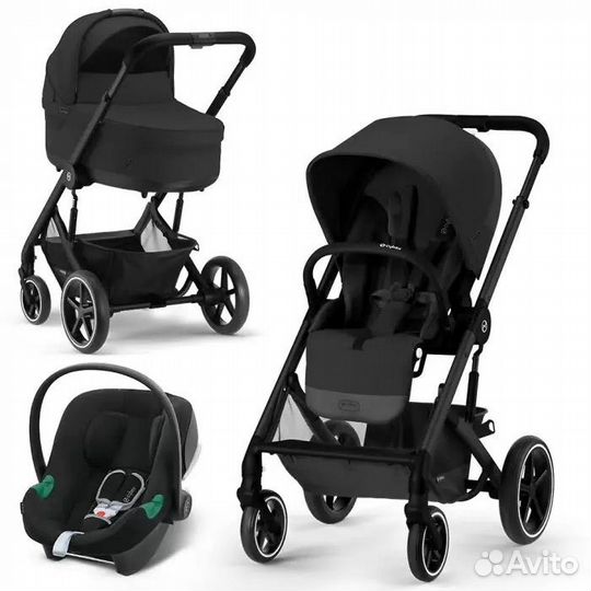 Коляска 3 в 1 Cybex Balios S Lux BLK Moon Black