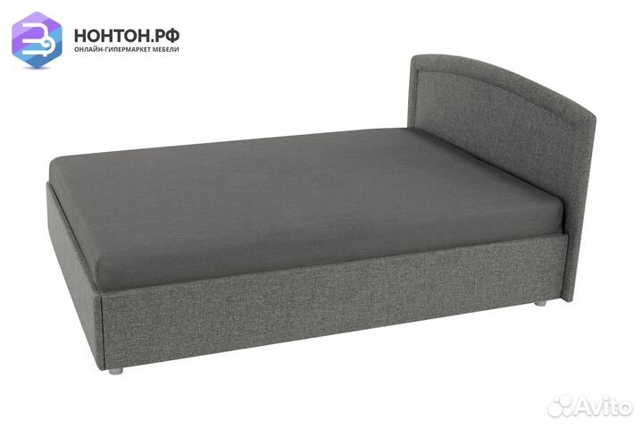 Тахта с овальной спинкой жаккард темно-серый