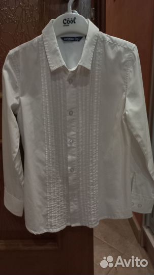 Белая рубашка для мальчика 134