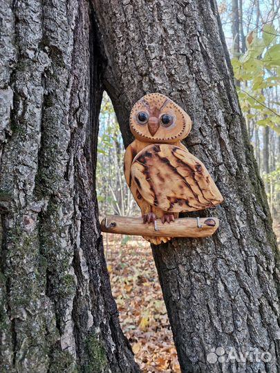 Ключница Сова из дерева