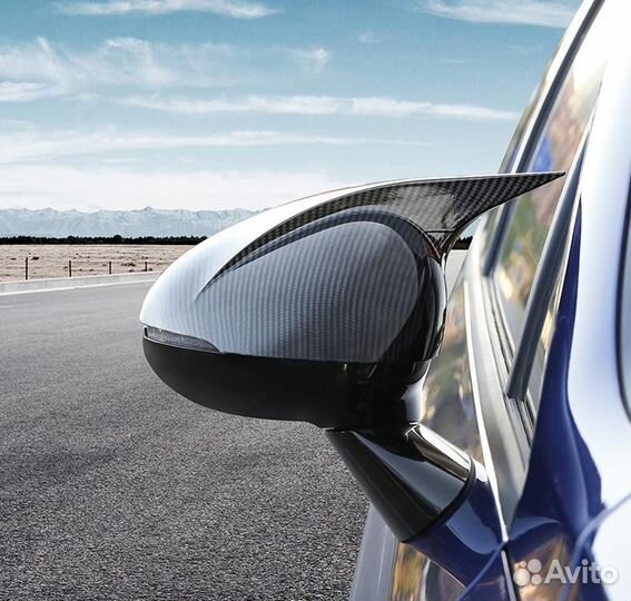 Карбоновые накладки на зеркала Kia K5 BMW-style