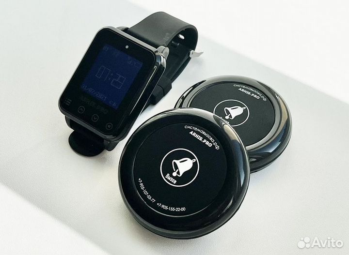 Кнопка вызова персонала/офцицианта Ультра и часы