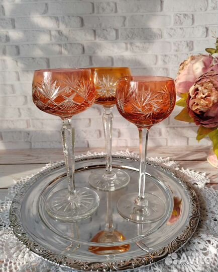 Фужер бокал цветной хрусталь Германия