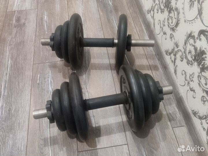 Гантели разборные обрезиненные