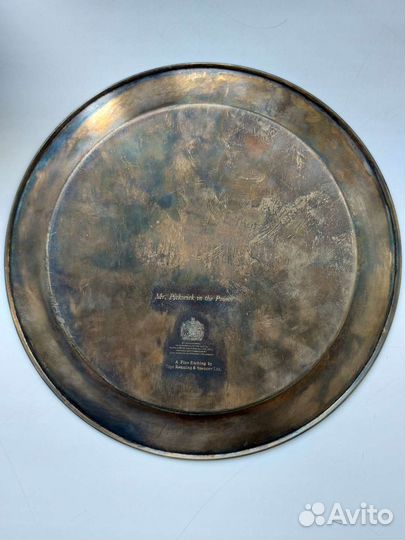 Старинная тарелка ювелирный завод Бедворт Англия