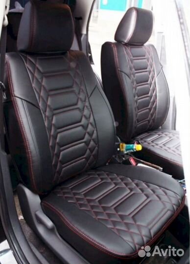 Авточехлы из экокожи Киа рио Х лайн 2018г