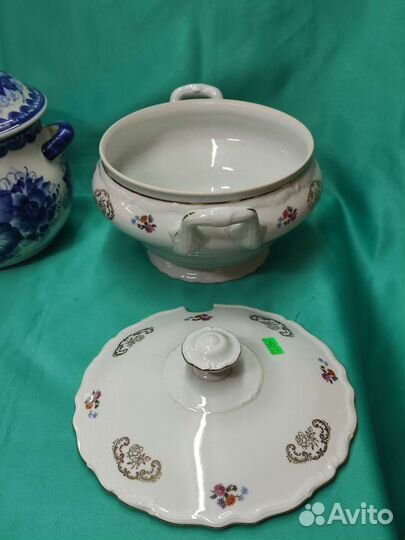 Большая Фарфоровая Супница Чехословакия