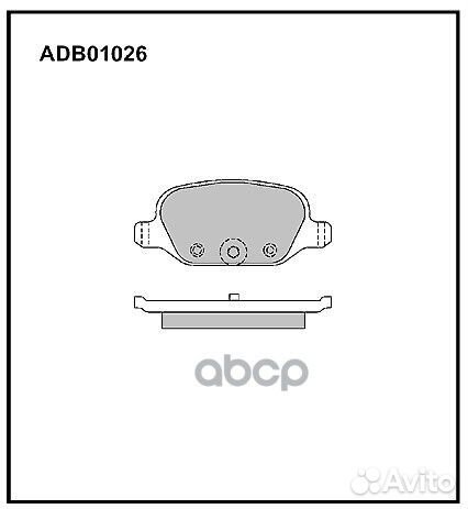 Колодки тормозные дисковые зад fiat 500 (312 )