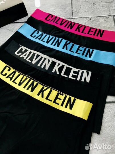 Трусы мужские боксеры calvin klein хлопок черные