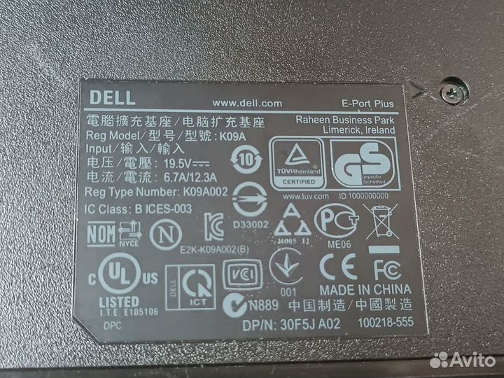 Докстанция Dell k09a USB 3.0