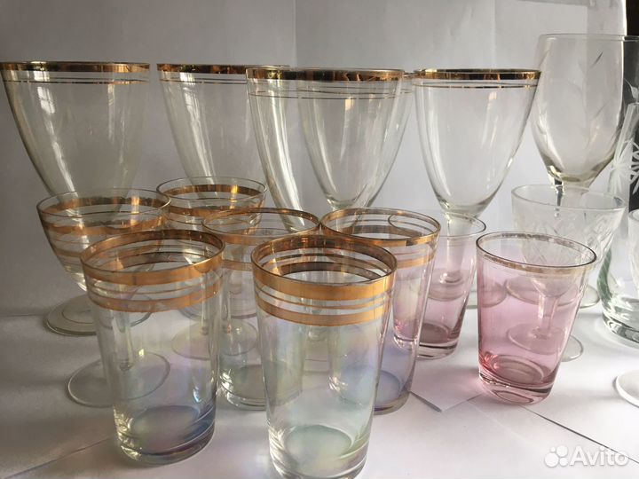 Стаканы рюмки стекло хрусталь