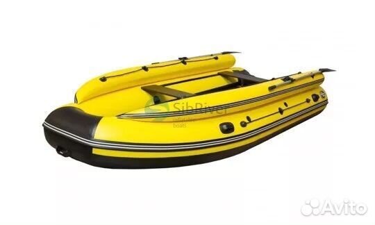 Лодка пвх Allaska-390 Drive LUX (желто-черный)