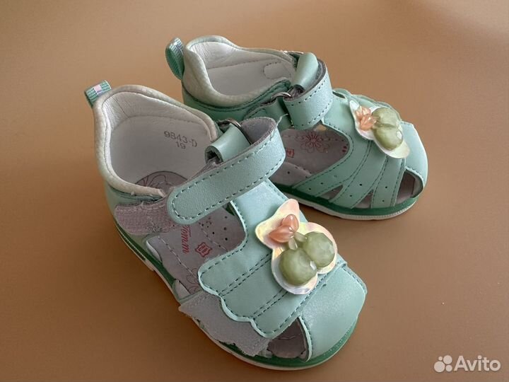 Новые сандали для девочки 19 натуральная кожа