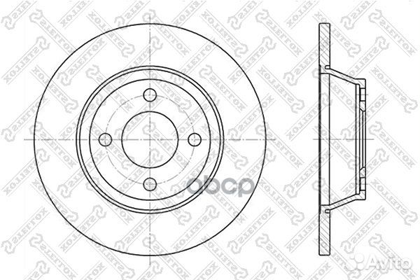 6020-4741-SX диск тормозной передний Audi 80 B