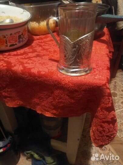 Подстаканник алюминий со стаканом СССР