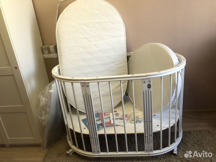 Кроватка матрасы трансформер круглая Royal Baby со