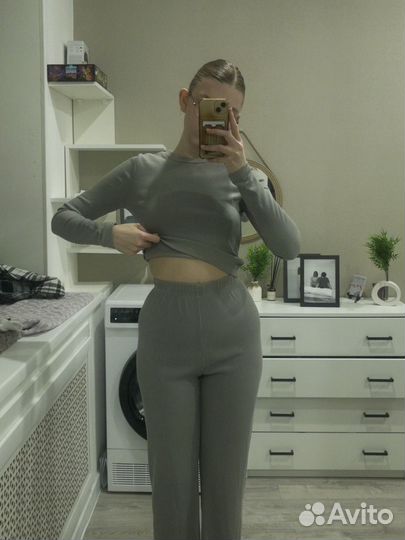 Костюм двойка трикотажный лапша женский