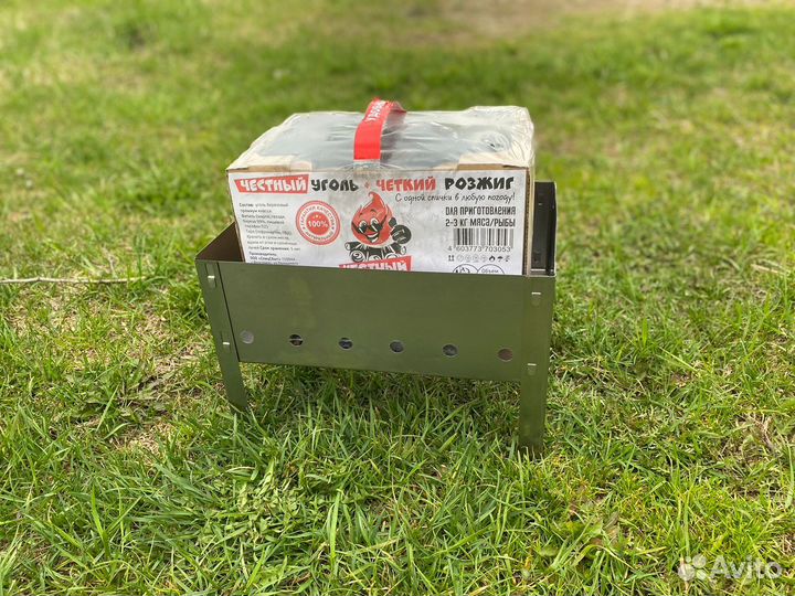 Уголь+розжиг для мангала в коробке